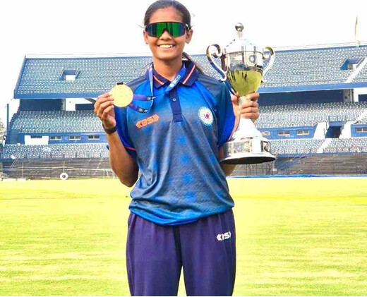 BCCI के चार आयु वर्ग टूर्नामेंट में लगातार दो साल खेल कर अक्षरा ने रचा नया कीर्तिमान 